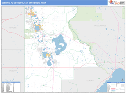 Sebring Metro Area Wall Map