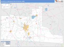 Valdosta Metro Area Wall Map