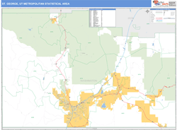 St. George Metro Area Wall Map