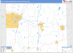 Battle Creek Metro Area Wall Map