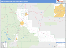 Bend-Redmond Metro Area Wall Map