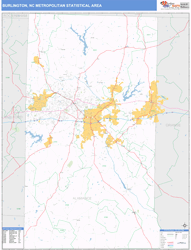 Burlington Metro Area Wall Map