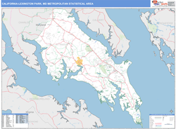 California-Lexington Park Metro Area Wall Map