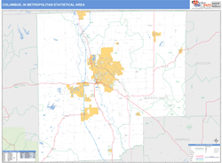 Columbus Metro Area Wall Map