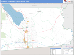 El Centro Metro Area Wall Map