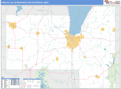 Fond du Lac Metro Area Wall Map