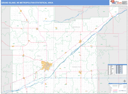 Grand Island Metro Area Wall Map