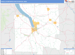 Ithaca Metro Area Wall Map