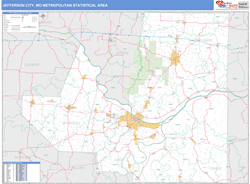 Jefferson City Metro Area Wall Map