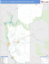 Lake Havasu City-Kingman Metro Area Wall Map