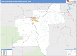 Lewiston Metro Area Wall Map