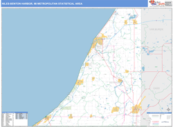 Niles-Benton Harbor Metro Area Wall Map