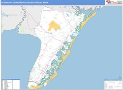 Ocean City Metro Area Wall Map