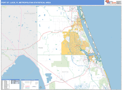 Port St. Lucie Metro Area Wall Map