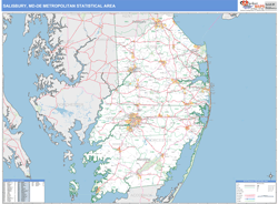 Salisbury Metro Area Wall Map