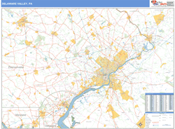 Delaware Valley Metro Area Wall Map