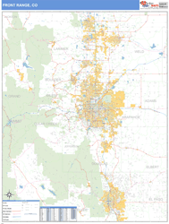 Front Range Metro Area Wall Map