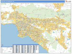 Greater Los Angeles Metro Area Wall Map