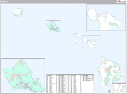 Hawaii  Wall Map