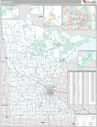 Minnesota  Wall Map