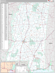 Mississippi  Wall Map