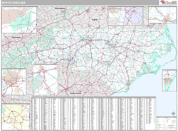 North Carolina  Wall Map