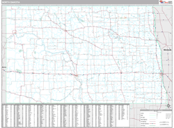 North Dakota  Wall Map