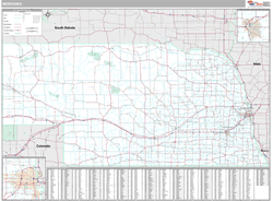 Nebraska  Wall Map