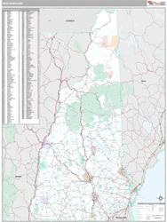 New Hampshire  Wall Map