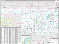 Oklahoma  Wall Map