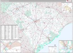 South Carolina  Wall Map