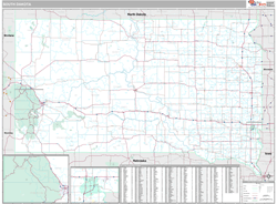 South Dakota  Wall Map