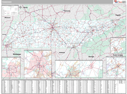 Tennessee  Wall Map