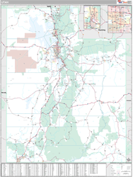 Utah  Wall Map