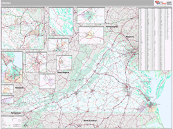 Virginia  Wall Map