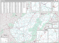 West Virginia  Wall Map