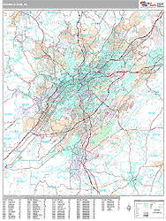 Birmingham Wall Map