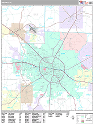 Dothan Wall Map