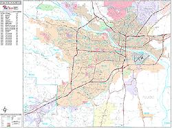 Little Rock Wall Map