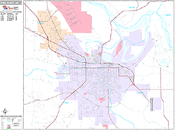 Pine Bluff Wall Map