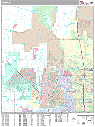 Peoria Wall Map