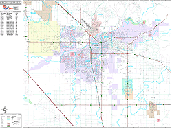 Bakersfield Wall Map
