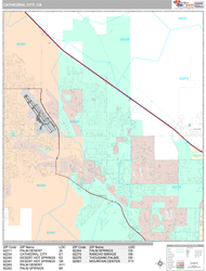 Cathedral City Wall Map