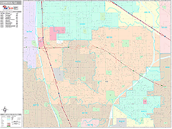 Cerritos Wall Map