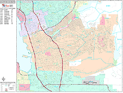 Chula Vista Wall Map