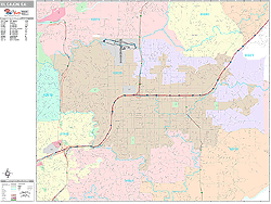 El Cajon Wall Map