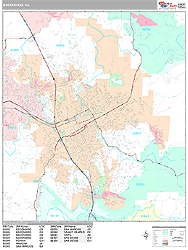 Escondido Wall Map