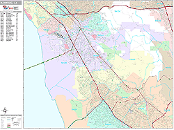 Hayward Wall Map