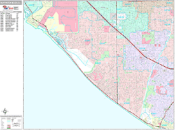 Huntington Beach Wall Map