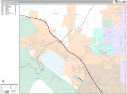 Lake Elsinore Wall Map